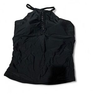 Swimsuits For All Black Halter Blouse